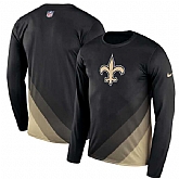 New Orleans Saints Nike Black Sideline Legend Prism Performance Long Sleeve T-Shirt,baseball caps,new era cap wholesale,wholesale hats